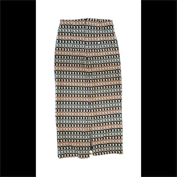 DR2 by Daniel Rainn Crochet Stripe Midi Skirt | Gray | S - Picture 7 of 7